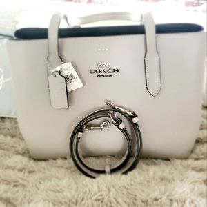 Coach F48733 SVOV6 Leather Avenue Tote- Grey Birch